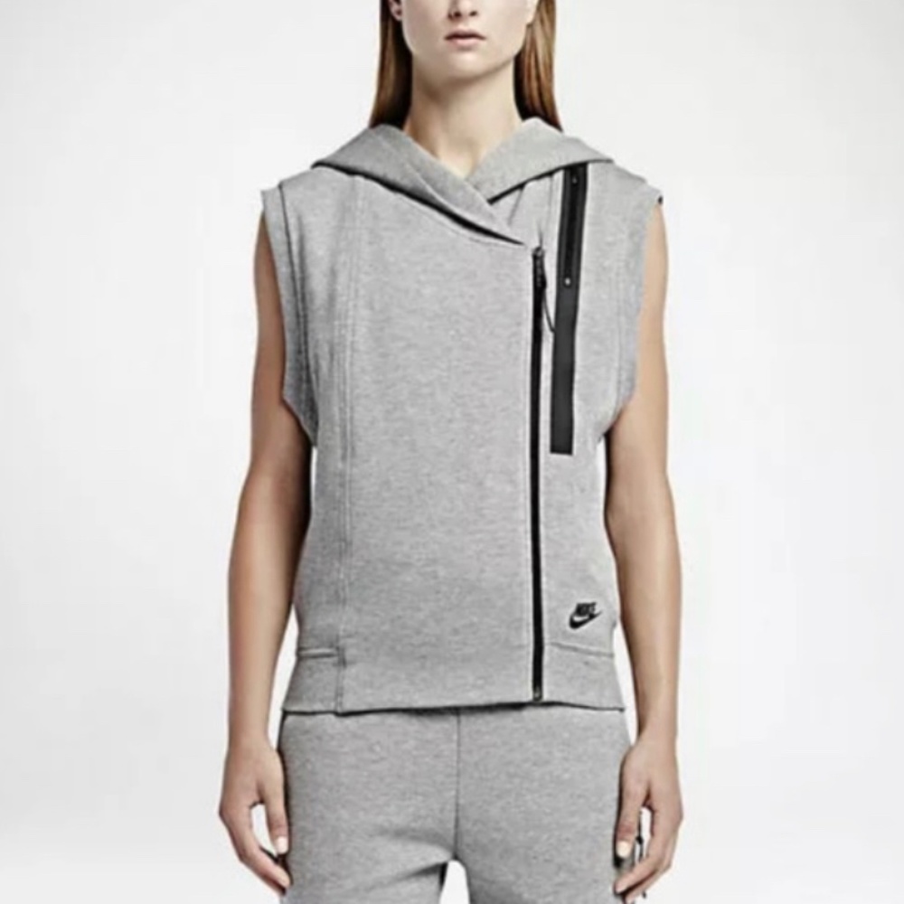 nike sleeveless hoodie zip